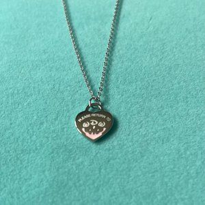 Inspired theme park in classic pink enamel on a sterling necklace